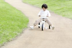 Girl riding a bike